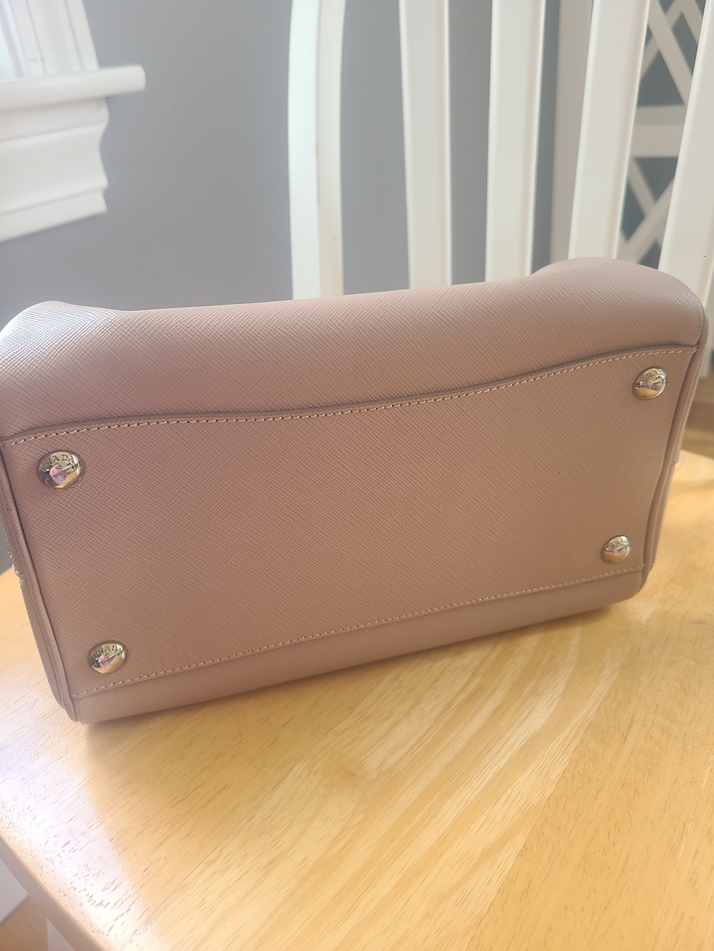 Prada Saffiano Leather Satchel - Blush Pink - Picture 3 of 8